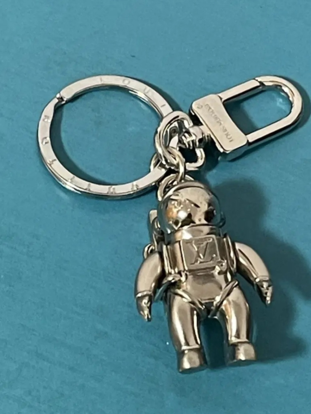 Louis Vuitton Silver Astronaut Keychain limited edition